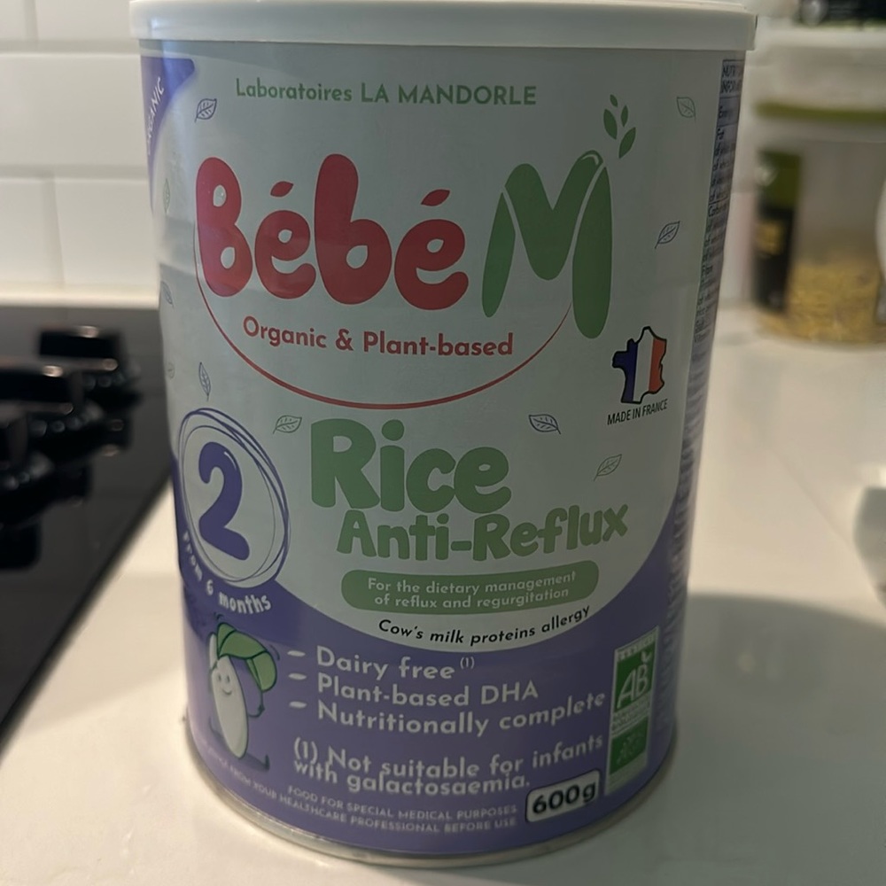 Bebe M Rice Based Formula Dairy free plant based